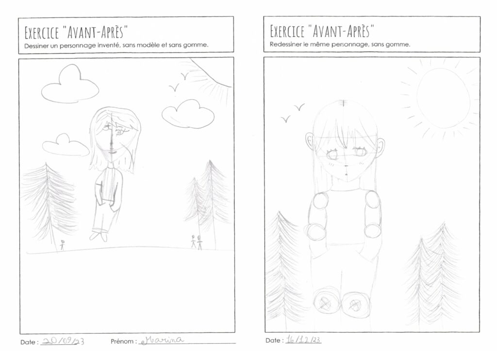 cours de manga plaisance du touch avant après
