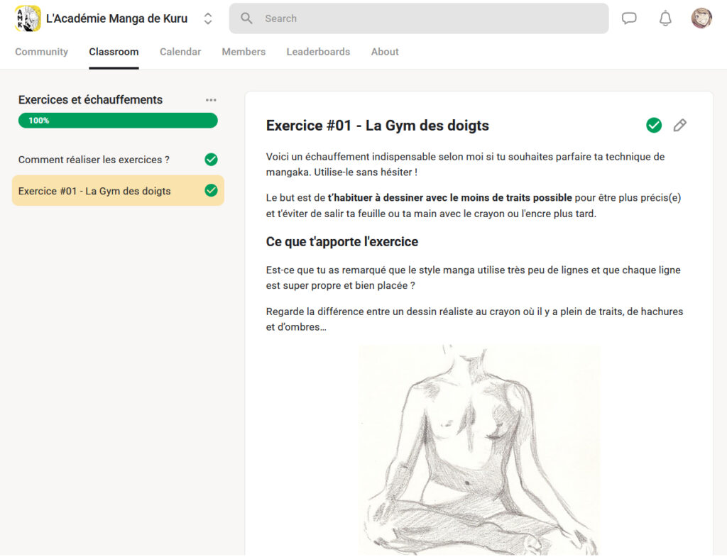 l'Académie Manga de Kuru en ligne sur skool 