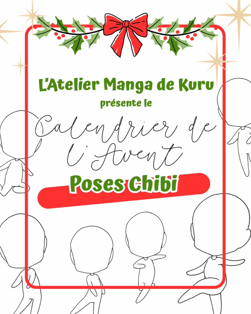calendrier de l'avent poses chibi